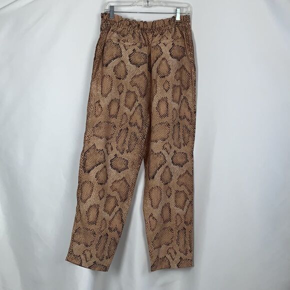 Mara Hoffman Tan Snake Paper Bag Tie Slacks - Picture 6 of 16